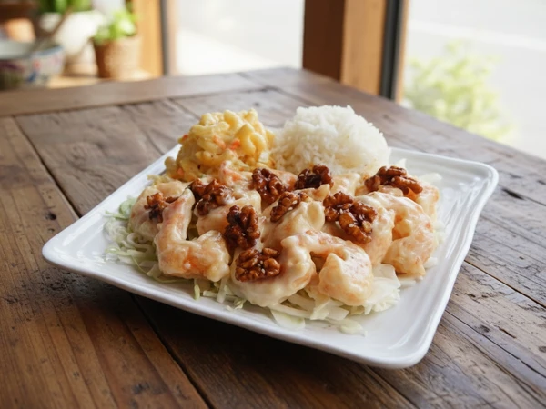 Honey Walnut Shrimp - A signature dish showcasing our authentic Hawaiian flavors